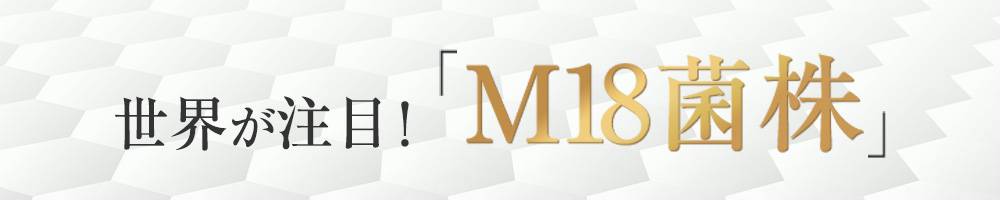 世界が注目!日本初の「M18菌株」