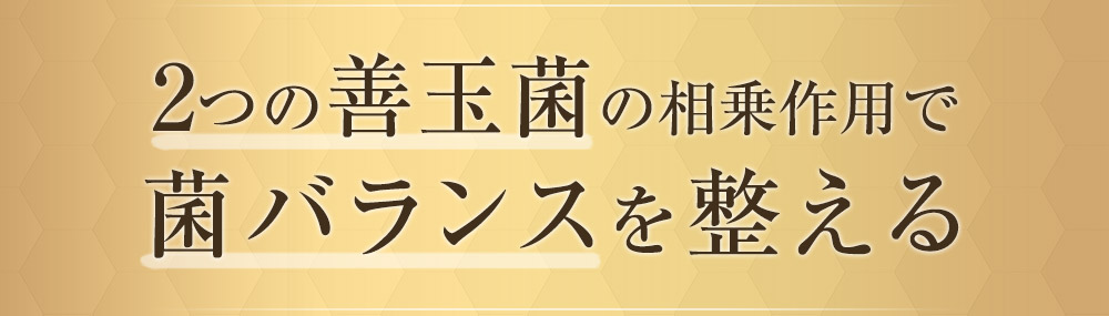 2つの善玉菌の相乗作用で菌バランスを整える