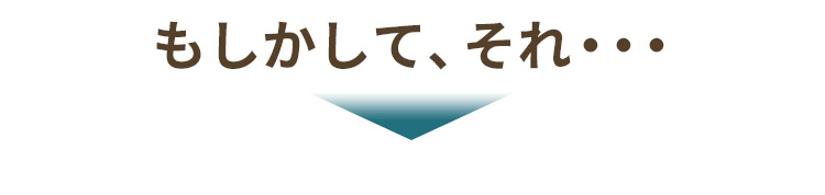 もしかしてそれ・・・