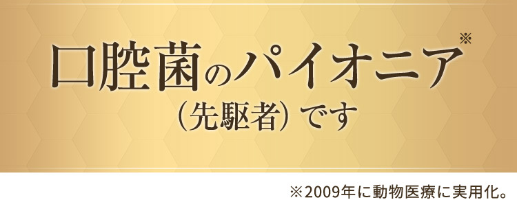口腔菌のパイオニア(先駆者)です