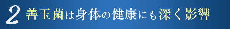 2 善玉菌は身体の健康にも深く影響