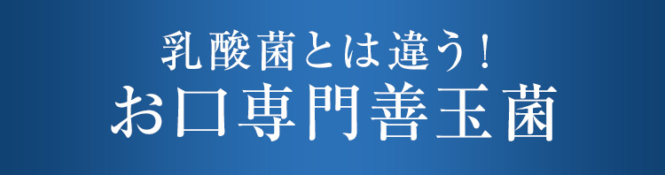 乳酸菌とは違う!お口専門善玉菌